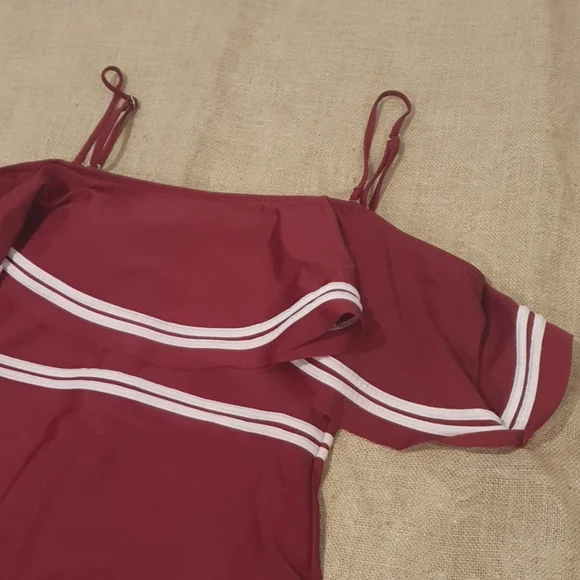 Shein Red Swimsuit One Piece Size 14 approx - Picture 2 of 4